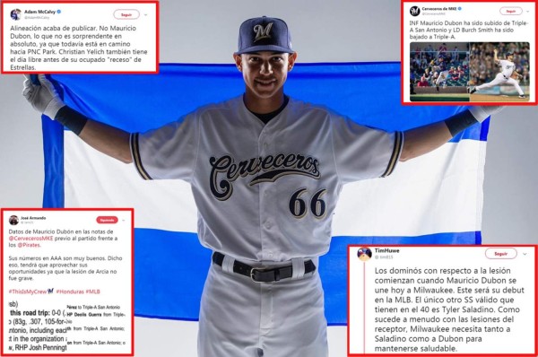 Periodistas hacen eco del ascenso de Mauricio Dubón a las Grandes Ligas con los Cerveceros de Milwaukee
