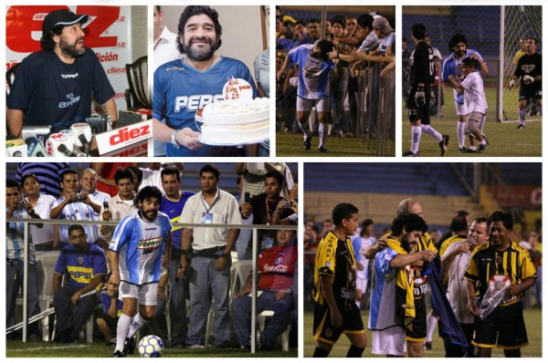 ¡Hotel y camisa de Motagua! El día que Diego Maradona visitó el Estadio Olímpico