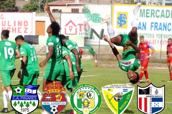 Quieren volver: Juticalpa, Victoria, Social Sol y Real Juventud marcan diferencia en el Ascenso