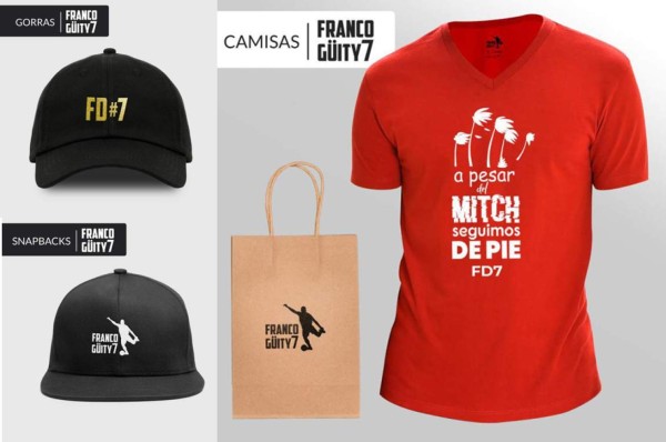 ¡Gorras, camisetas y más! Los futbolistas hondureños que han hecho de su nombre una marca