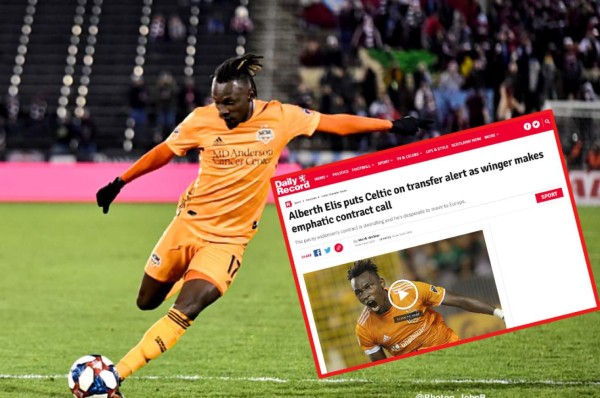 El Celtic entra en escena por Alberth Elis; el año pasado ofreció $3 millones pero el Houston los rechazó