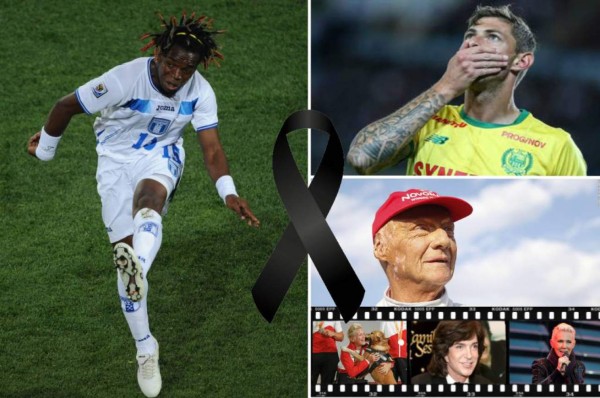 Pery Martínez, Emiliano Sala junto a los deportistas y famosos fallecidos en el año 2019