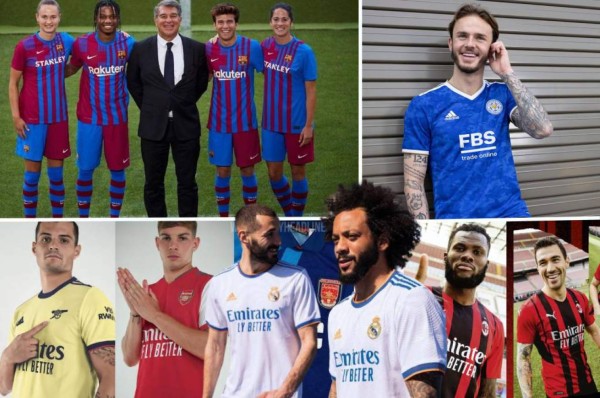 ¿Cuál es la más hermosa? Así lucen las camisas de los equipos europeos para la temporada 21-22