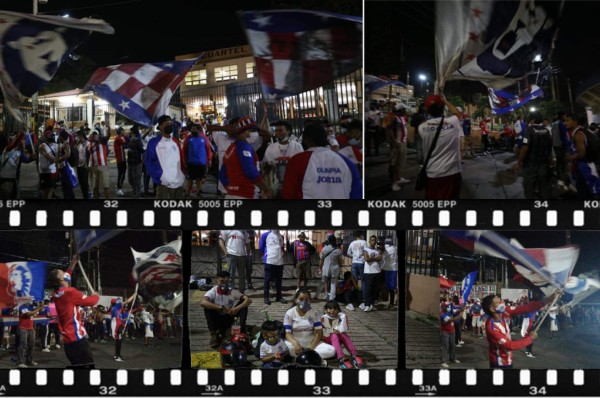 FOTOS: La UltraFiel y su banderazo a Olimpia fuera del estadio Nacional