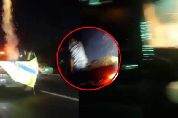 En celebración del título de Tigres, aficionados agarran fuego con pólvora