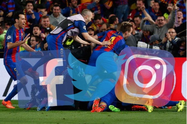 Jugadores del Barcelona celebran a lo grande en redes sociales su 'noche mágica'