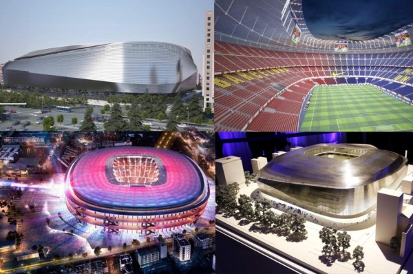 Los proyectos de remodelación del Bernabéu y el Camp Nou