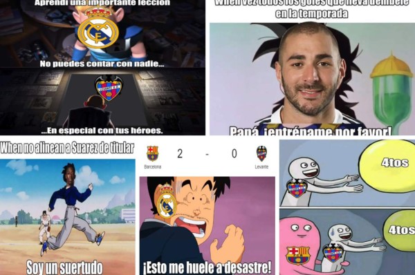 Los memes destrozan al Real Madrid por la remontada del Barcelona contra el Levante