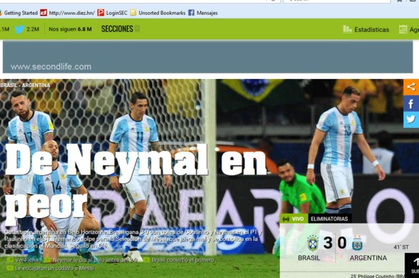 'Catástrofe, humillación', así reacciona la prensa tras goleada de Brasil a Argentina