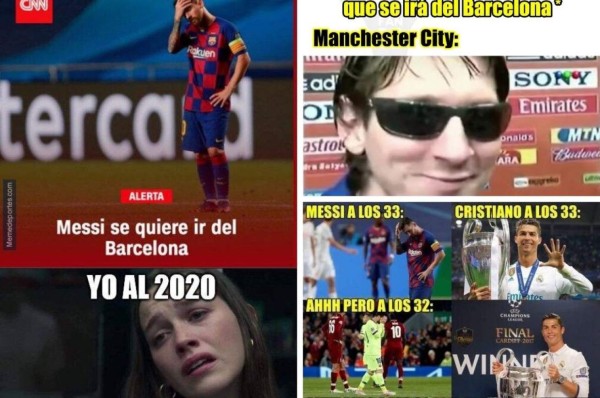 Siguen las burlas: Los otros memes que no has visto del 'adiós' de Messi al Barcelona