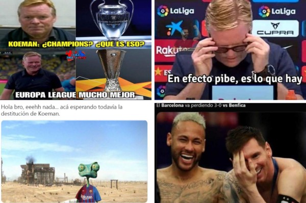 Los nuevos memes que hacen pedazos al Barcelona: Koeman, la Europa League y Messi son protagonistas