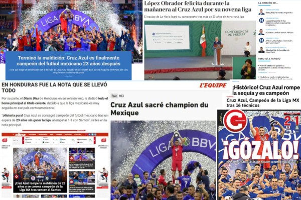 'Acabó el embrujo y AMLO se rinde': Prensa mundial tras el noveno título de Cruz Azul en la Liga MX