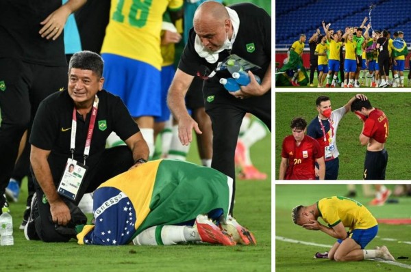 No se vio en TV: La emotiva imagen de Dani Alves, el llanto de los españoles y el festejo de Brasil