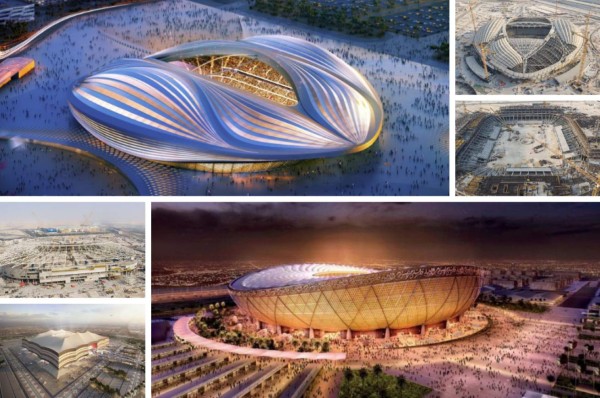 ¡A cuatro años! Así lucen los estadios que están en construcción para el Mundial de Qatar 2022&nbsp;&nbsp;