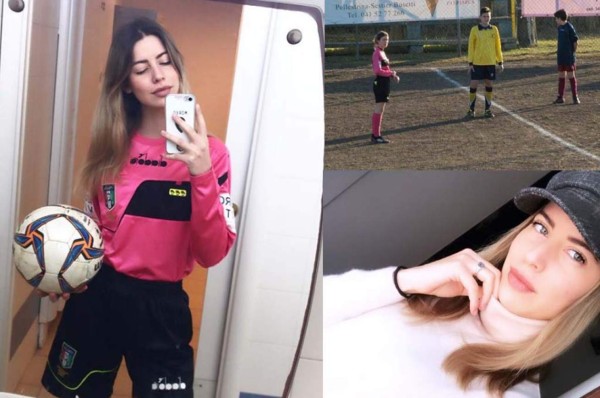 ¡Vergonzoso! Jugador se baja la calzoneta delante de una árbitro italiana en pleno juego