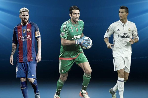 Buffon, Messi y Cristiano candidatos a mejor jugador de la UEFA