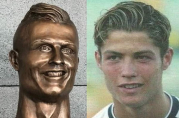 MEMES: Estatua de Cristiano en aeropuerto desata burlas en todo el mundo
