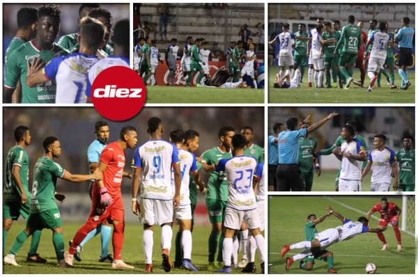 No viste en TV: Bronca, expulsiones y bengalas en el Olimpia-Marathón