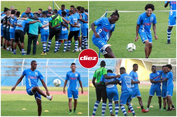 Bromas y alegría: Así fue el entreno de la Selección de Honduras antes de viajar a Barcelona