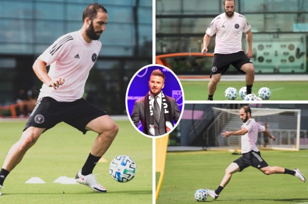 Sin sobrepeso, dorsal de crack y un golazo: Así fue el primer entrenamiento de Higuaín con el Inter de Miami