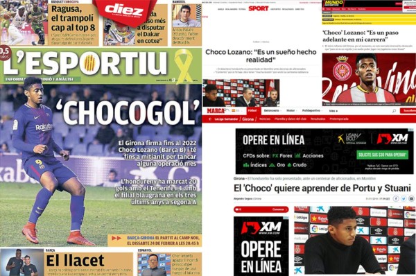 Así le hacen portadas a 'Chocogol' en España tras fichar por el Girona