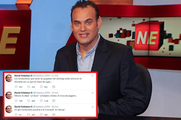 El ácido comentario de David Faitelson contra Honduras