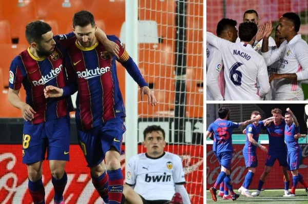 La tabla de posiciones de la Liga de España tras el gane del Barcelona ante el Valencia