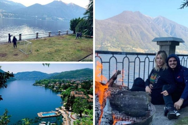 Con vista al lago: La mansión donde Icardi y Wanda Nara pasan la cuarentena en Italia