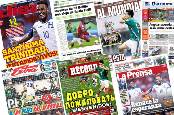 PORTADAS: Llanto en Panamá, júbilo en México, Costa Rica y Honduras