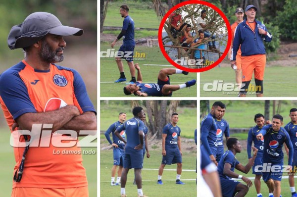 FOTOS: La visita a Diego Vázquez, la caída de Vega y la alegría en el entrenamiento de Motagua