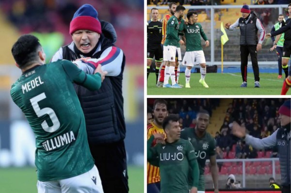 Gary Medel se pelea con su entrenador Sinisa Mihajlovic en pleno partido en Italia