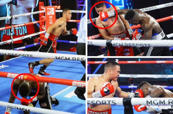 En pie hasta el final y gran gesto del rival: Las mejores fotos de la pelea entre 'Escorpión' Ruiz y Flores Jr