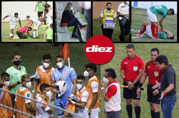 No se vio en TV: Festejo de Diego, la fisioterapeuta del Honduras Progreso y Vargas increpó al árbitro