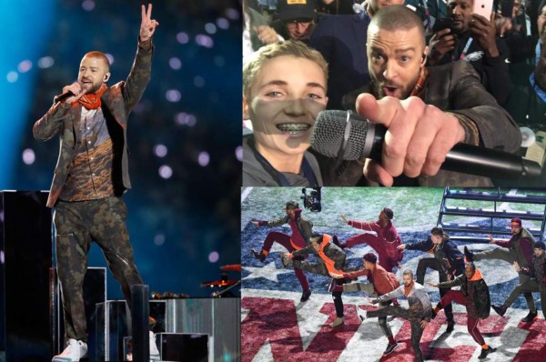 Las mejores imágenes del show de Justin Timberlake en el medio tiempo del Super Bowl