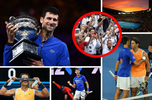 Las mejores imágenes de la paliza de Djokovic a Nadal en la final del Australian Open