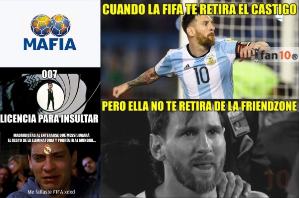 La FIFA perdona a Lionel Messi pero los memes lo castigan