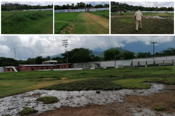 ¡Irreconocible! Así luce la cancha del Estadio Argelio Sabillón de Santa Bárbara
