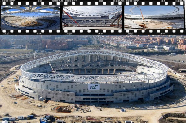 Así luce el nuevo estadio del Atlético de Madrid que está en construcción