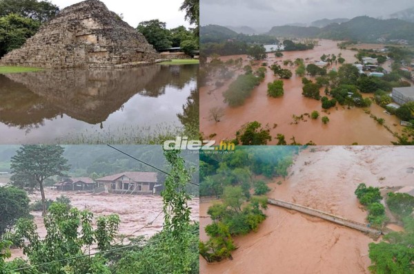 Las Ruinas de Copán también se inundaron por el paso del huracán Iota en Honduras