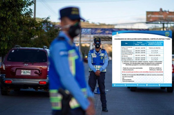 Calendario de circulación por dígito para sábado y domingo 27 y 28 de febrero en Honduras