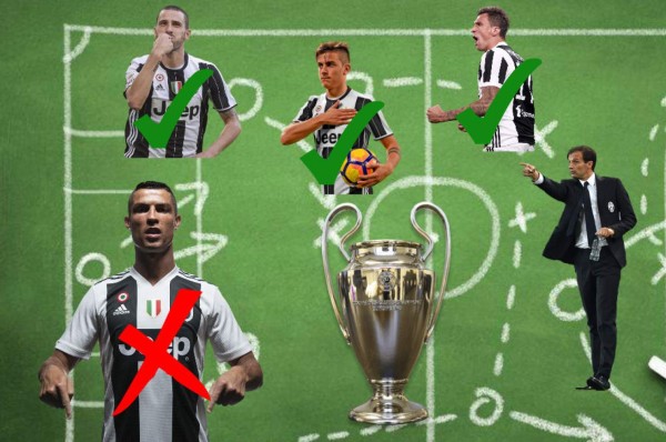 El posible 11 de la Juventus en Champions, sin Cristiano