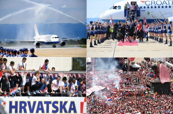 Todos los honores al subcampeón y su impresionante recibimiento en Croacia