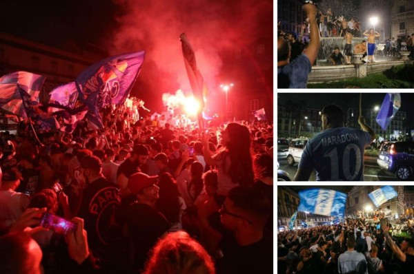 ¿Y el coronavirus? Así fue la polémica celebración de miles de hinchas del Napoli en Italia