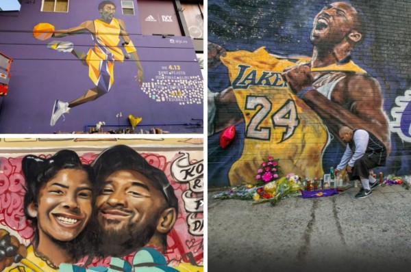 Kobe Bryant: El mundo del arte callejero rinde homenaje con espectaculares esculturas