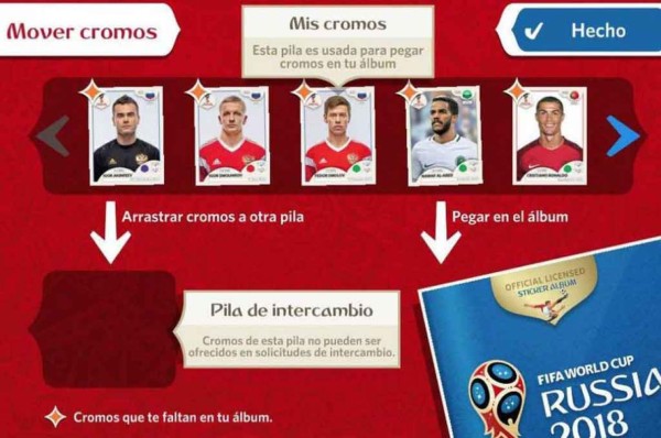 Más códigos gratis para llenar el álbum Panini Virtual de Rusia 2018