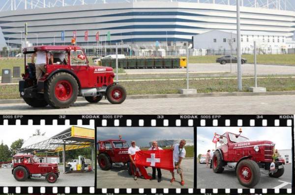 Un tractor y 1,200 millas: La curiosa historia de tres amigos para llegar a Rusia 2018
