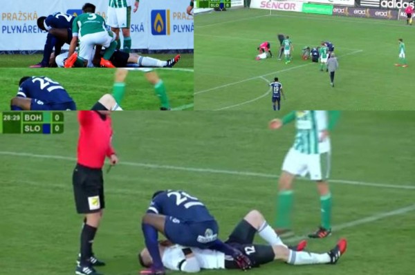 Futbolista evita que portero rival se trague su lengua