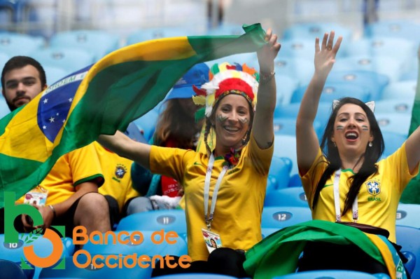 Ambientazo en la previa del partido Brasil vs Costa Rica