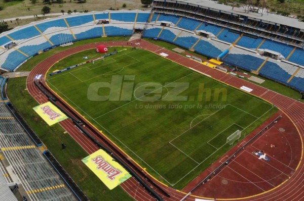 ¡Todo listo para ver a la H! La fiesta que se vive en el estadio Olímpico horas antes del Honduras- EUA