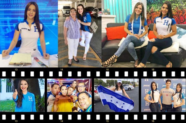 La belleza hondureña se pinta de azul y blanco cuando juega la Selección
